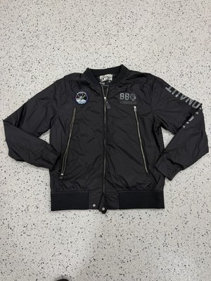Billionaire Boys Club Black Bomber Jacket L Full Zip Astronaut Air & Space