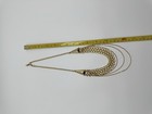 Vintage Gold Tone Metal Multi Strand Chain Necklace — photo 8