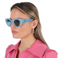 Burberry Blue Oval Ladies Sunglasses BE4390 408680 47 BE4390 408680 47