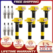 6Pack Ignition Coils & Spark Plugs For 2008-2016 Honda Odyssey V6 3.5L Acura RL