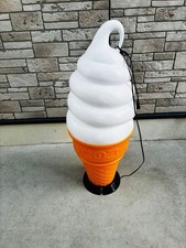 NISSEI Ice Cream Cone LED Lamp Soft Serve Display 38 Inch Not For Sale Japan
