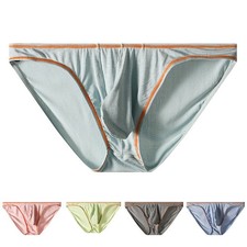 Mens Modal Underwear Briefs Low Waist Sports Pouch Breathable Comfort Fit