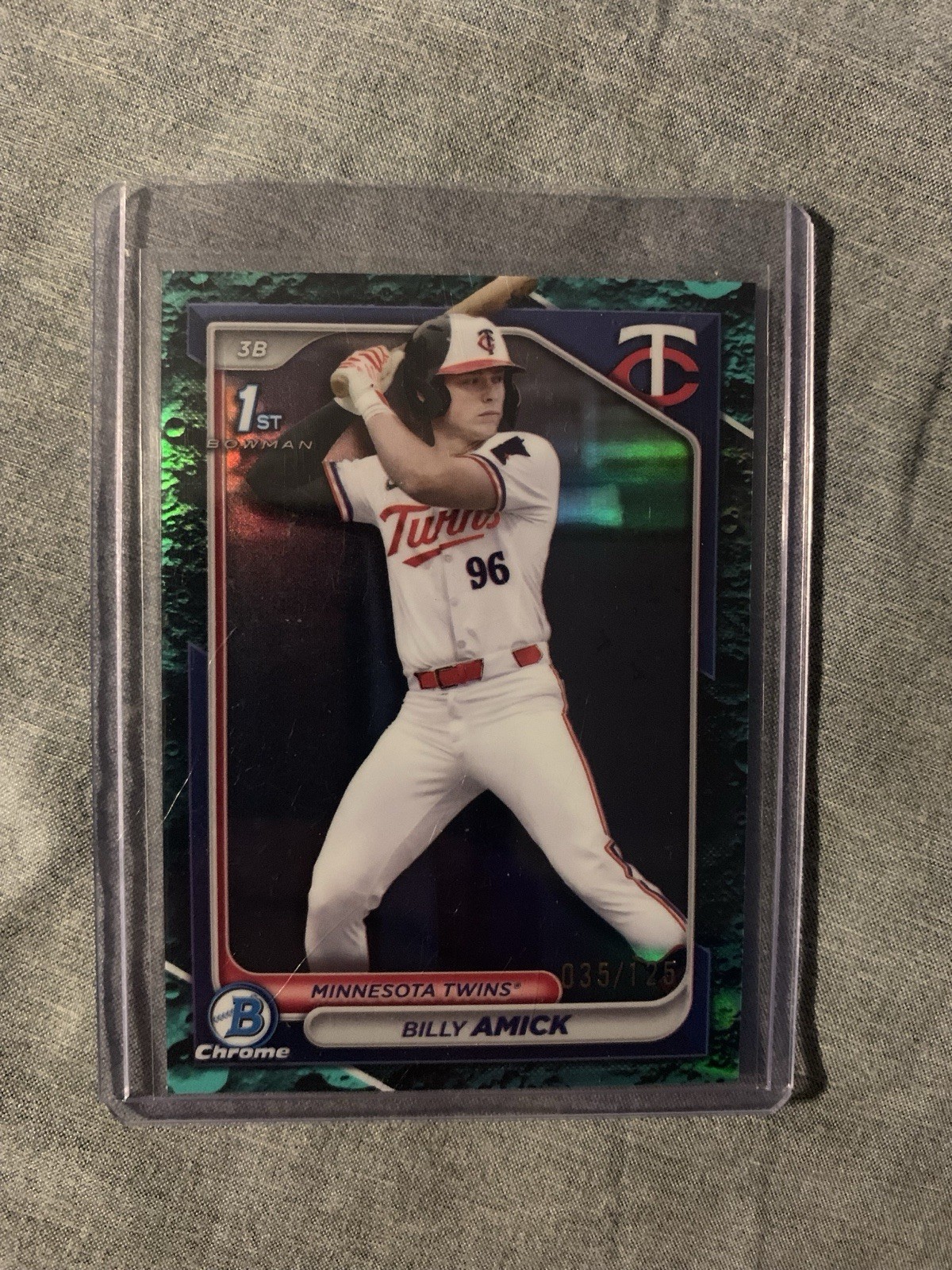 2024 Bowman Draft - Chrome Aqua Lunar Refractor #BDC-68 Billy Amick /125