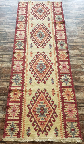 Vintage Handmade Traditional Lovely Turkish Kilim Floor Rug Carpet 200x73 cm