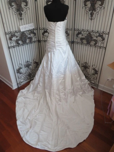 VESTIDO DE NOVIA FORMAL CON CUENTAS 500W ALFRED ANGELO 2184 TALLA 14 Foto 2 de 4