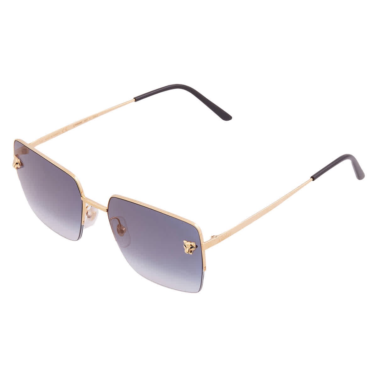 Cartier Panthere de Cartier Grey Gradient Rectangular Ladies Sunglasses CT0333S image 3