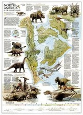 Image of Nat Geo Maps Dinosaurs of North America Map [Tubed] (Map) (US IMPORT)