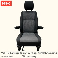 VW T5 T6 T6.1 Transporter Fahrersitz Sitz Armlehnen Sitzheizung Airbag Austin