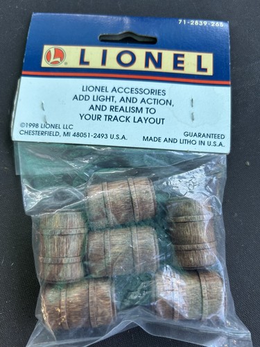 Lionel 1998 6-12745 paquete de barriles (madera) bolsa de 6 barriles ~ nuevo ~ SC417 | Condition: New