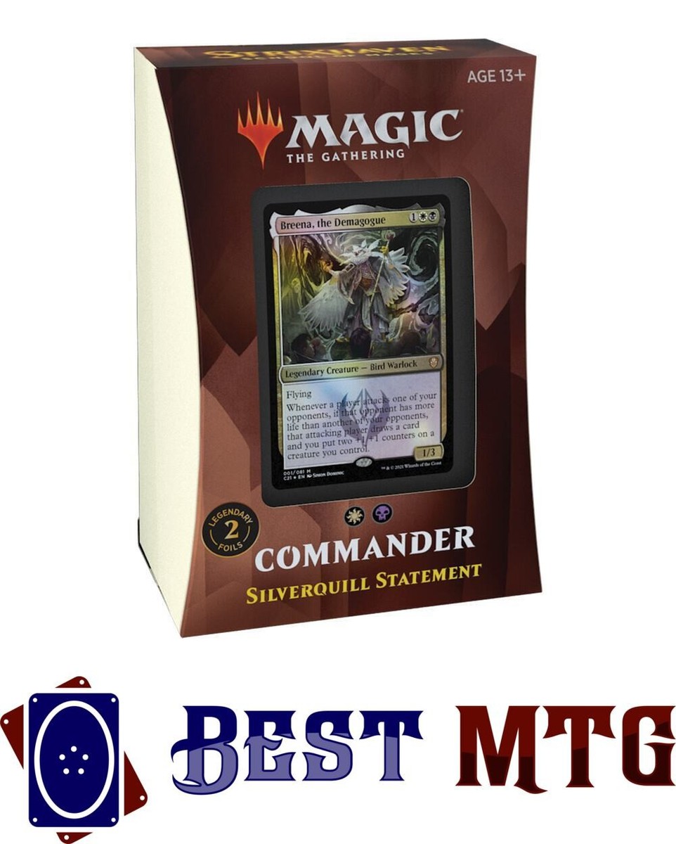 mtg commander 2021 decks Magic The Gathering MTG Commander 2021 Deck - Silverquill Statement NM  Commander