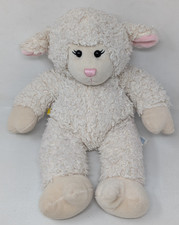 Juguete de peluche Build-A-Bear vainilla remolino cordero oveja pestañas 12" retiradas