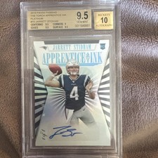2019 Panini Passing the Torch Apprentice Ink Jarrett Stidham #AI-JS Platinum 1/1