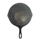 Vintage Victor Griswold # 8 Cast Iron Skillet 722 B w/Heat Ring