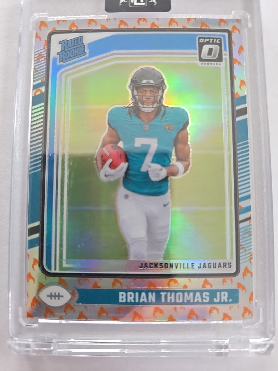 2024 Panini Donruss Optic Rated Rookie Brian Thomas Jr. #214 Fire Emoji SSP