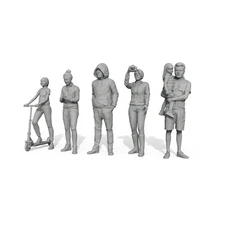 1/43 O Scale Military Car Railroad Track Prop Character Model Multi pose Figures