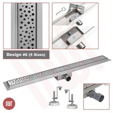 Linear Stainless Steel Shower Wetroom Drainage Gully Trap Waste (600-1500mm) #6