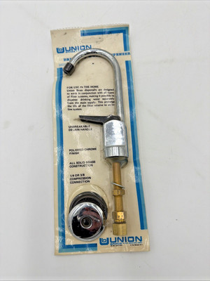 Union Brass Faucet 1/4 Or 3/8 Compression Connection Chrome Finish