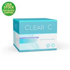 Clear C Eyelid Wipes Pre-Moistened Dry Eyes Lid Cleaner 30 Individually Wrapped