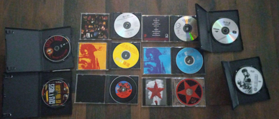 Collection of Guns N' Roses albums and related media, all studio