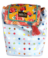 Matilda Jane Girls Backpack Drawstring Floral Polka Dot