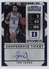 2020 Panini Contenders Draft Picks Conference Ticket 9/99 Tre Jones #92 Auto 1u6