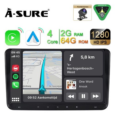 9''Android 15 Autoradio Carplay + Kamera für VW Golf 5 6 Plus Touran Polo Passat