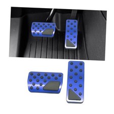 Car Pedal Cover, 2PCS Aluminum Alloy Vehicle Accelerator Gas Brake Pedal Blue