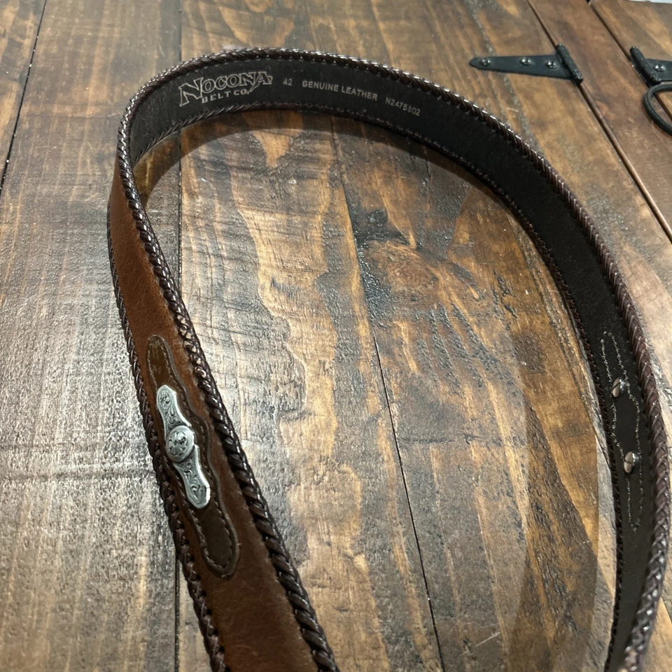 Cinturón marrón occidental Nocona Belt Co para hombre N2475802 talla 42 Foto 3 de 4