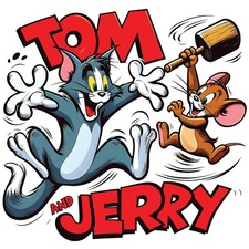Tom and Jerry Cartoon Sticker Decal Cell Laptops Helmets Hard Hat Tumbler