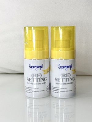 Supergoop! Re Setting Mist - 1 fl oz Pack of 2 - SPF 40 Exp 7/2027 Brand New