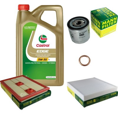 MANN-FILTER Inspektionspaket 5 L Castrol EDGE Titanium FST 5W-30 für Skoda
