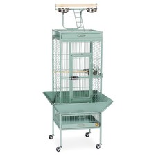 Wrought Iron Select Bird Cage - Steel Cage with Rolling Stand and Seed Guards...