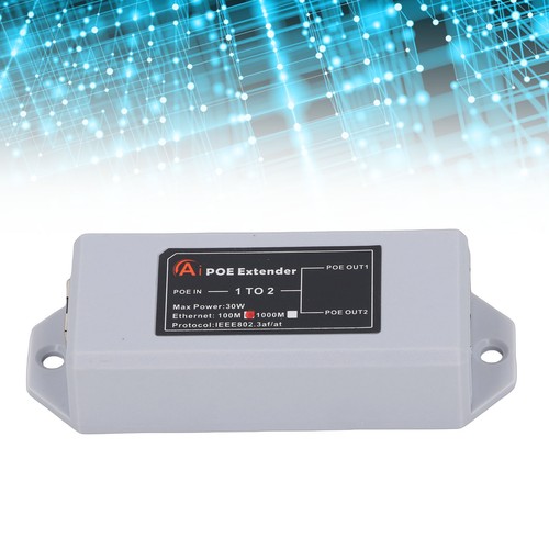 Ripetitore POE impermeabile a 2 porte IP66 10/100Mbps Extender PoE da 1 a 2 con telecamera switch POE da esterno IEEE802.3af/at 48V