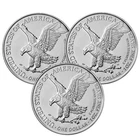 Lot of 3 - 2021 $1 Type 2 American Silver Eagle 1 oz BU