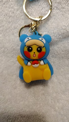 New Pokemon Pikachu Teddy Bear Keychain Backpack Clip w/ Wristlet. - Picture 2 of 3