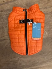 Gooby Orange Puffer Vest/Jacket for Small Dogs