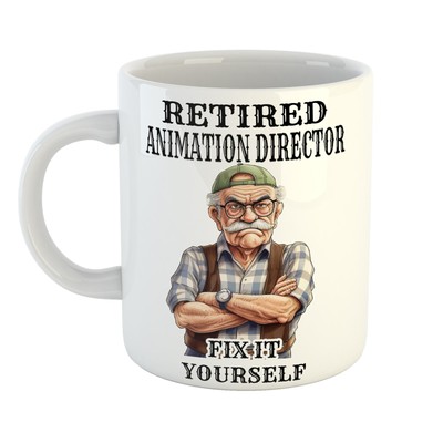 Lustig und praktisch - Tasse Animation Director Fix It Yourself im Ruhestand - Handarbeit