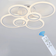 PLAFONIERA LED MODERNA A 4 Cerchi con 3 varietà di luce forte basso consumo 43w