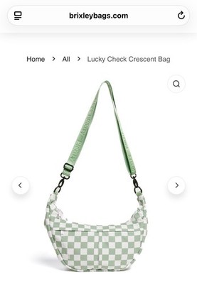 BRIXLEY CRESCENT BAG IN LUCKY CHECK PRINT