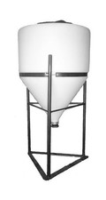 15 Gallon Full Drain Cone Bottom Inductor Tank with Steel Stand