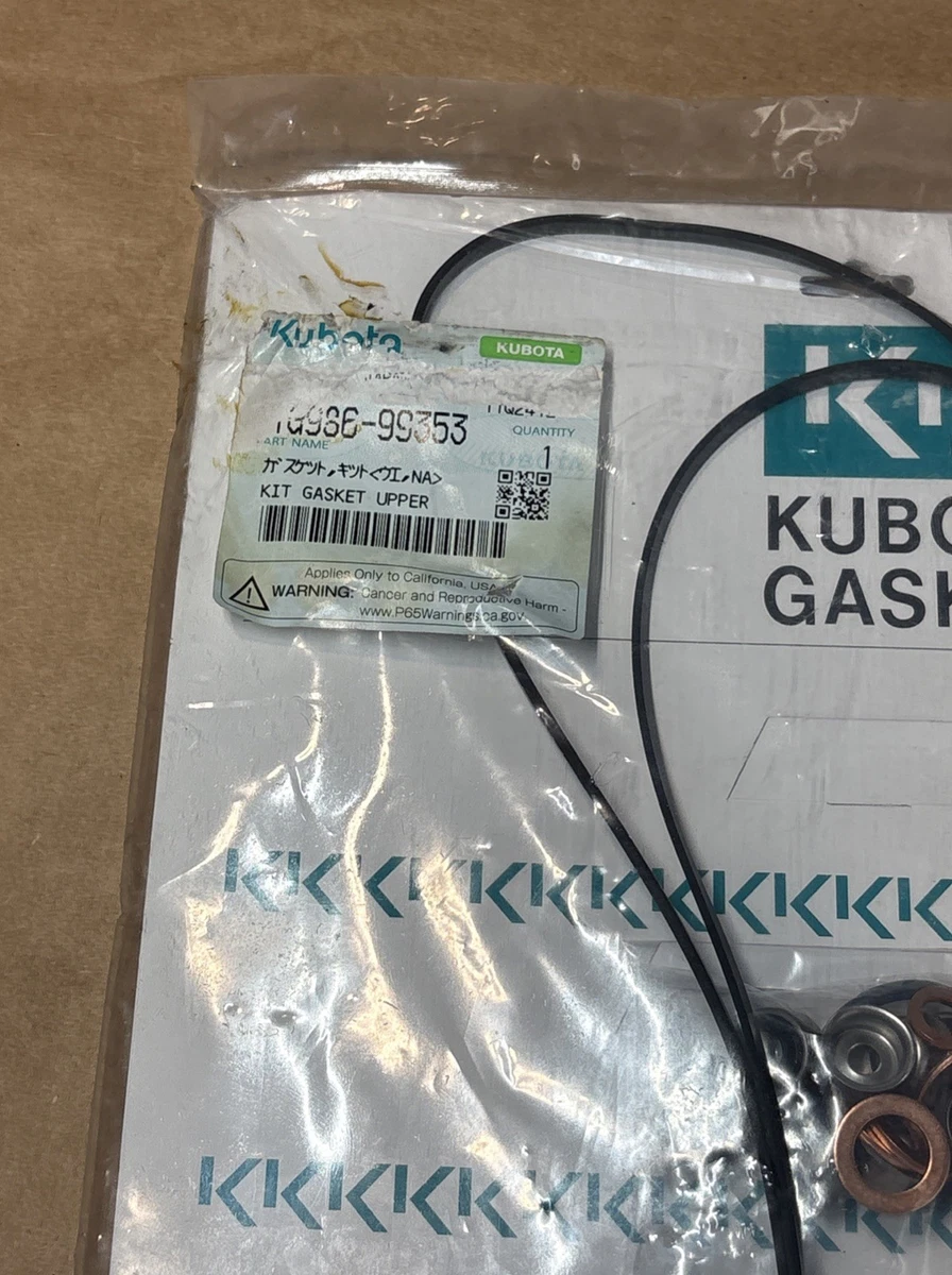 Genuine Kubota 1G986-99353 Kit Gasket Upper photo 2