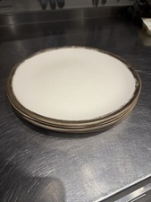 4x Jars Céramistes Tourron Plates Silver Painted Rim