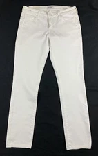 Big Star Hydra Cigarette Ivory White 28 Dainty Silver Star Embroidered Jeans New