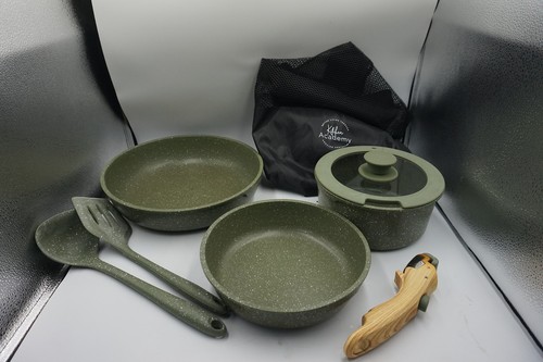 kitchen academy Kochgeschirr Topf und Pfannen Set mit abnehmbarem Griff