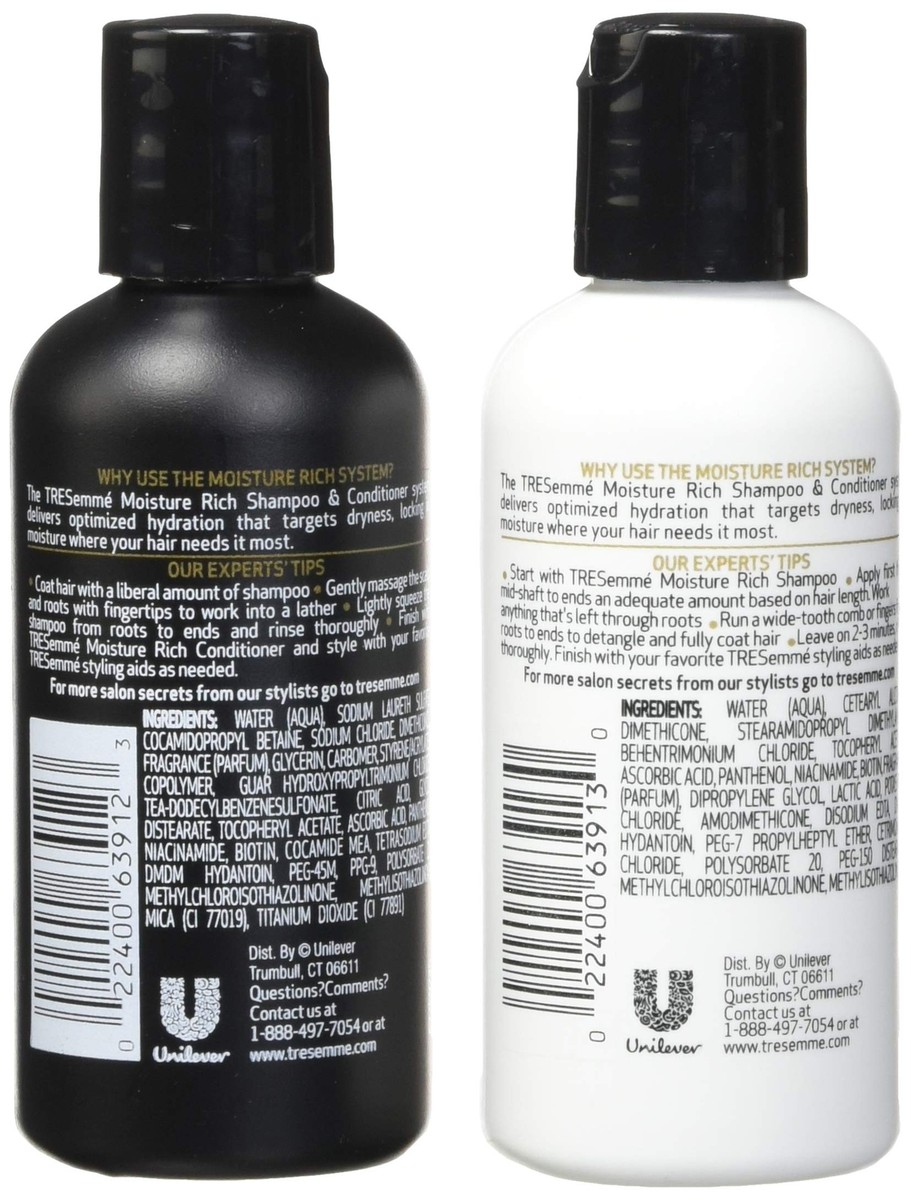TRESemme Moisture Rich Shampoo & Conditioner, 3 Fl. Oz. Travel