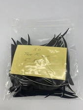 50 PACK TrueFlight 5" Inch Archery Feathers Right Wing Parabolic Cut Black NEW