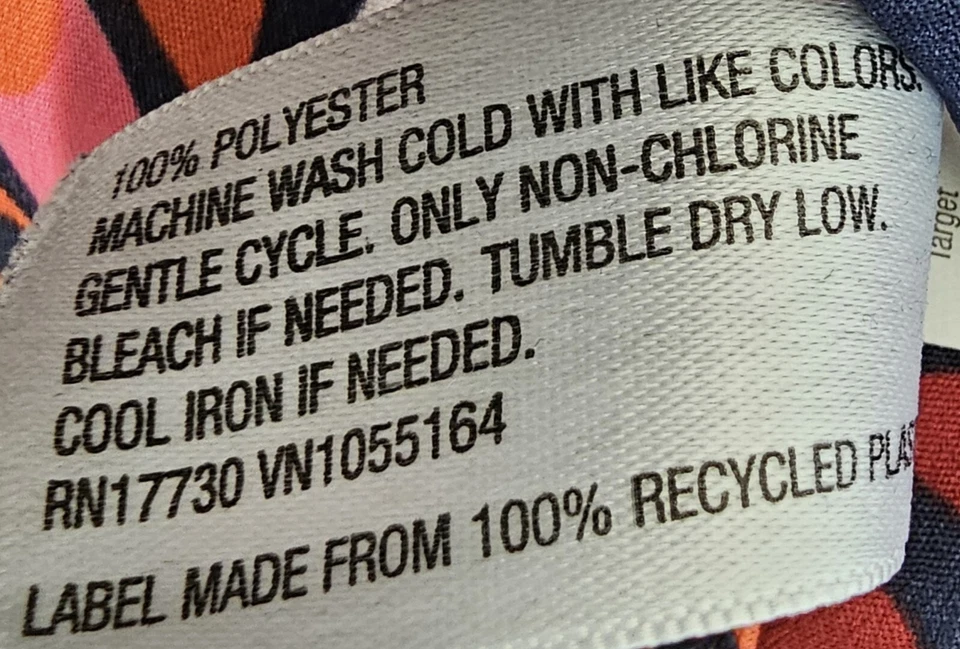 Merona Womens Shirt Top Blouse Size XL X Large Black White Orange Red Floral - Image 3 of 4