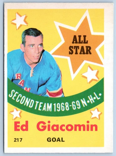 ED GIACOMIN ALL-STAR 1969-70 O-PEE-CHEE 69-70 NO 217 EXMINT           25210