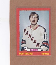 1973-74 TOPPS HOCKEY ROD SEILING #9 RANGERS EX+ *A35640