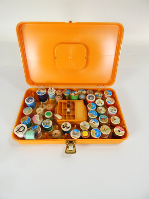 Vintage Wilson Wil-hold Plastic Sewing Box Thread Bobbin Organizer  Made in USA